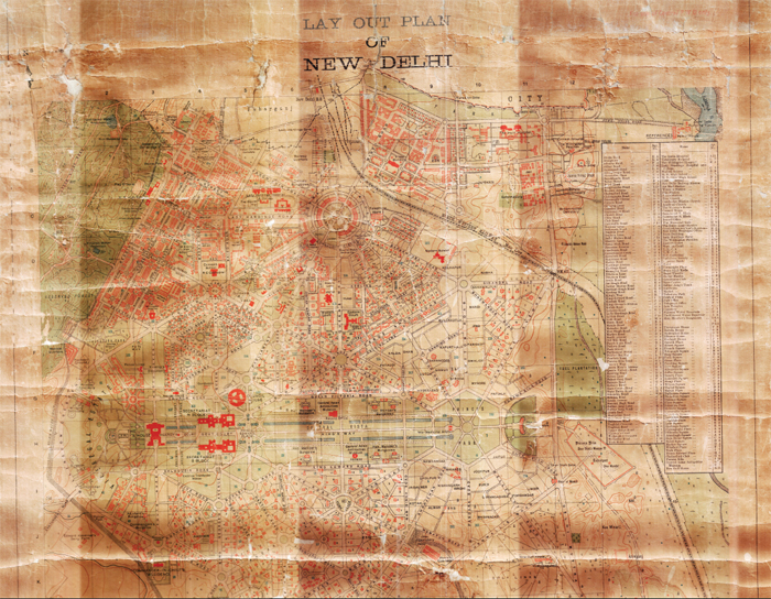 Layout plan of Delhi of 1932 