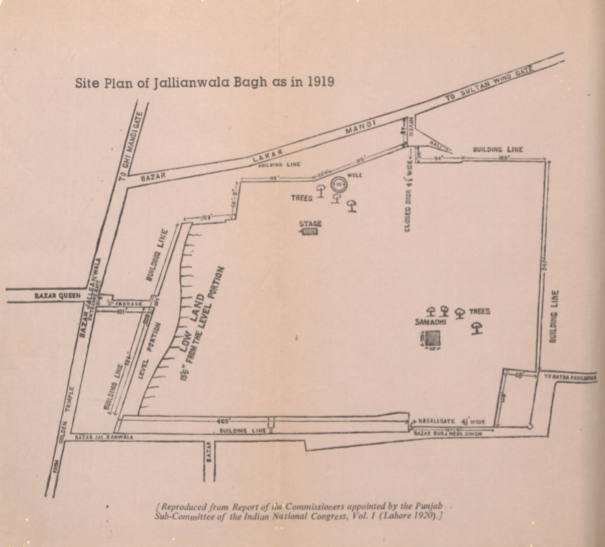 Site Plan of Jallianawala Bagh