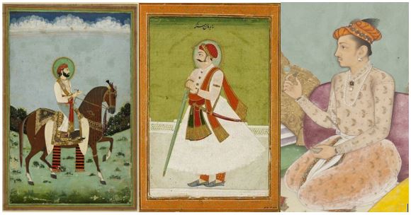 Rulers of Amer and patrons of art and architecture, from the left- Jai Singh II, Man Singh I, Jai Singh I