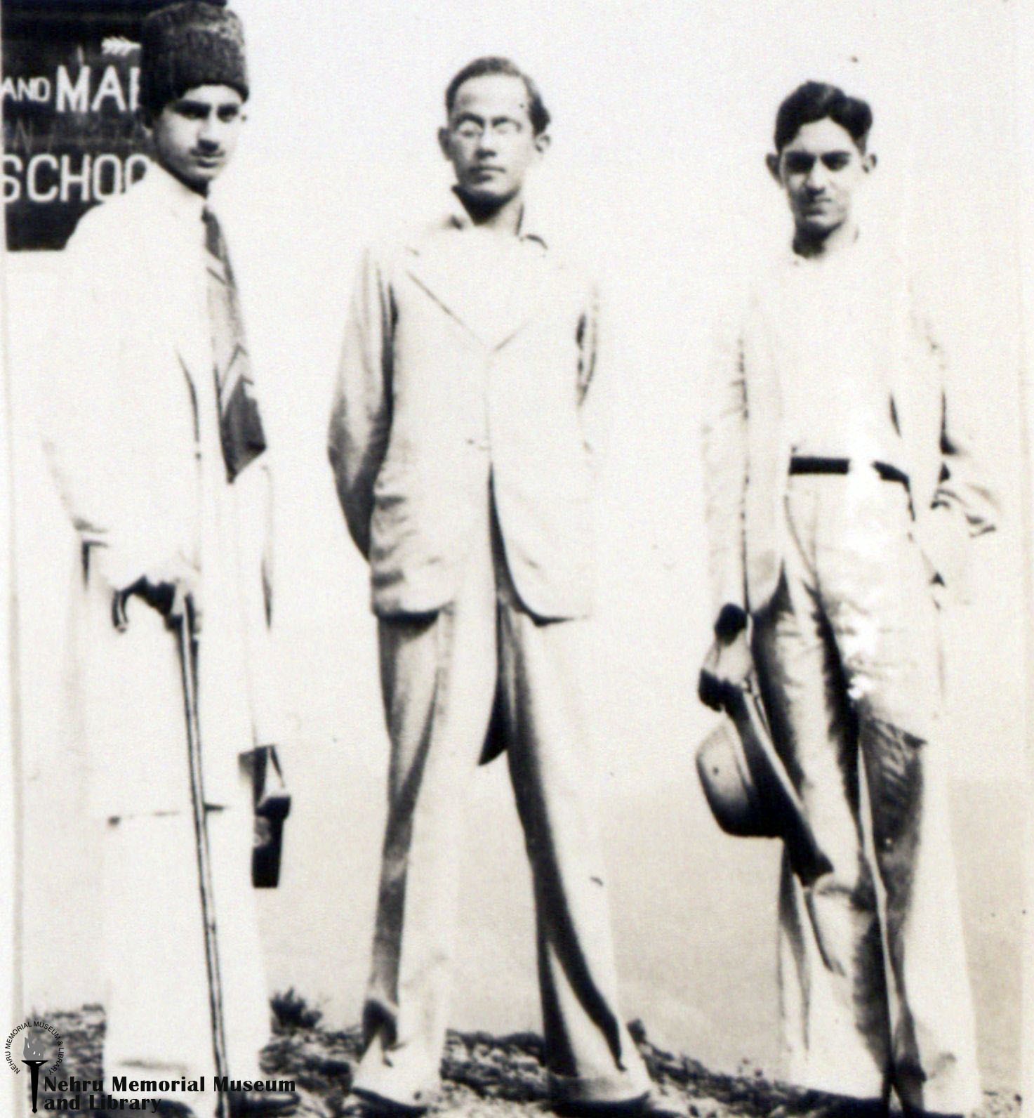 Mohammad Yunus with Ihsan Qadir and Azim, Muree, 1932